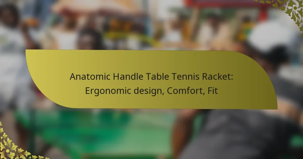 Anatomic Handle Table Tennis Racket: Ergonomic design, Comfort, Fit