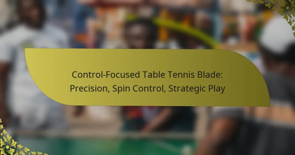 Control-Focused Table Tennis Blade: Precision, Spin Control, Strategic Play