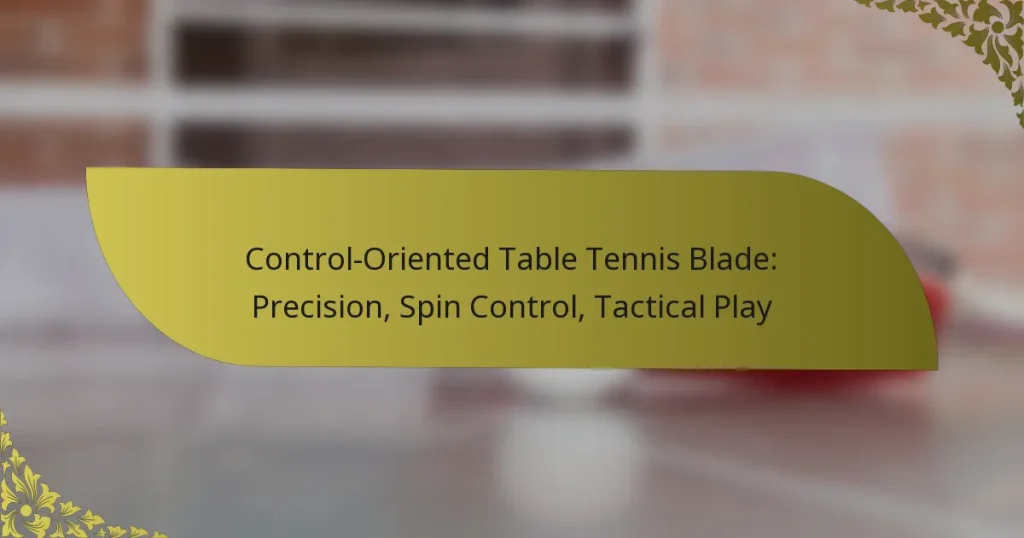Control-Oriented Table Tennis Blade: Precision, Spin Control, Tactical Play