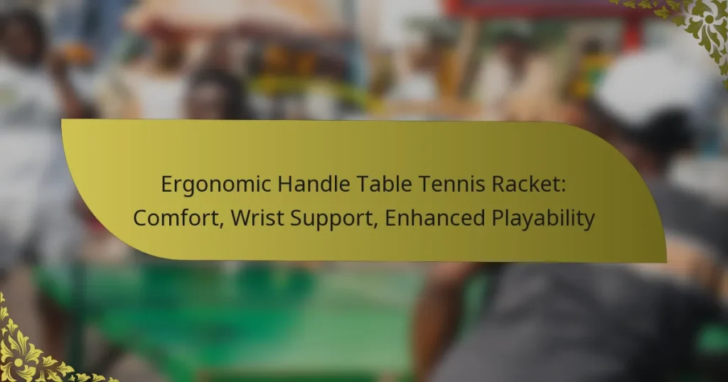 Ergonomic Handle Table Tennis Racket: Comfort, Wrist Support, Enhanced Playability