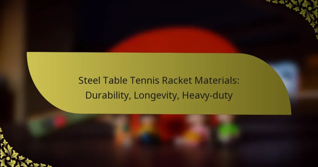 Steel Table Tennis Racket Materials: Durability, Longevity, Heavy-duty