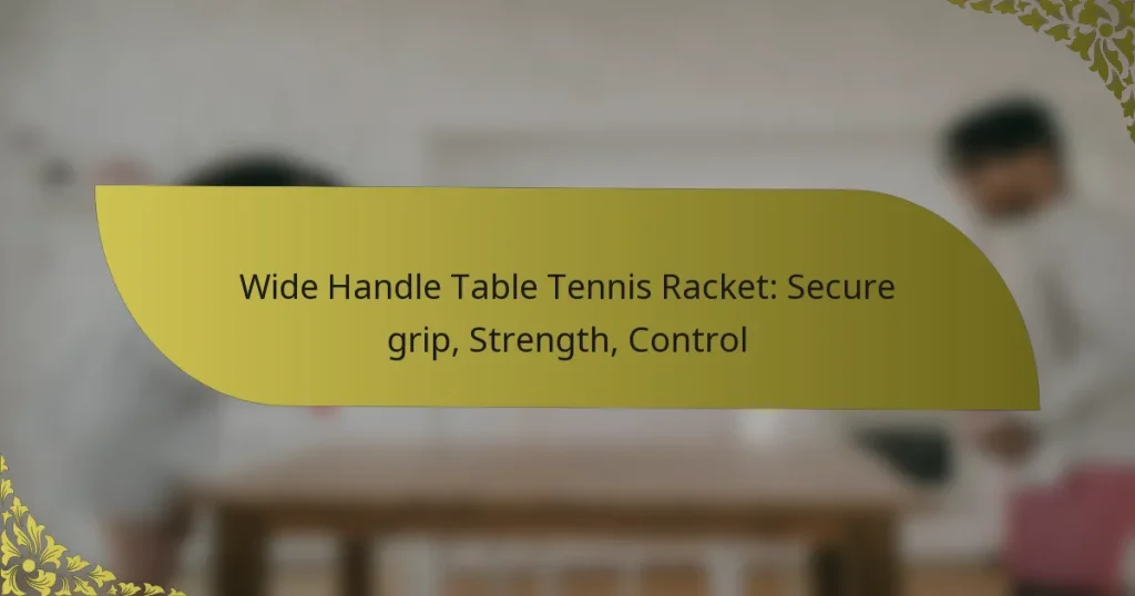 Wide Handle Table Tennis Racket: Secure grip, Strength, Control