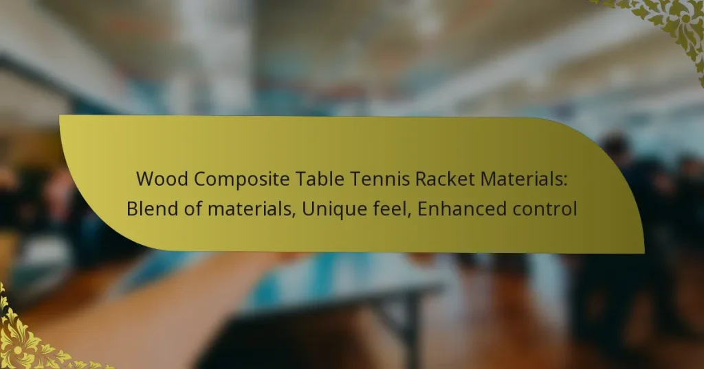 Wood Composite Table Tennis Racket Materials: Blend of materials, Unique feel, Enhanced control